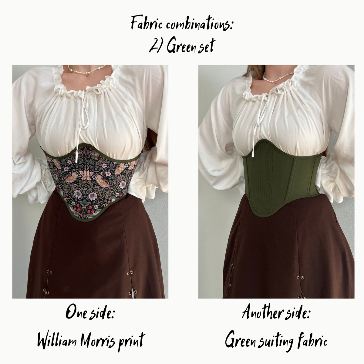 Reversible Underbust William Morris Corset
