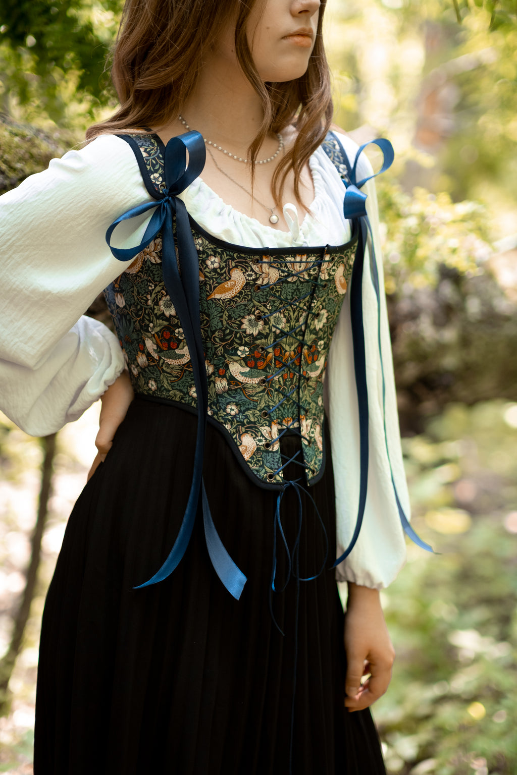 Reversible William Morris Blue Corset