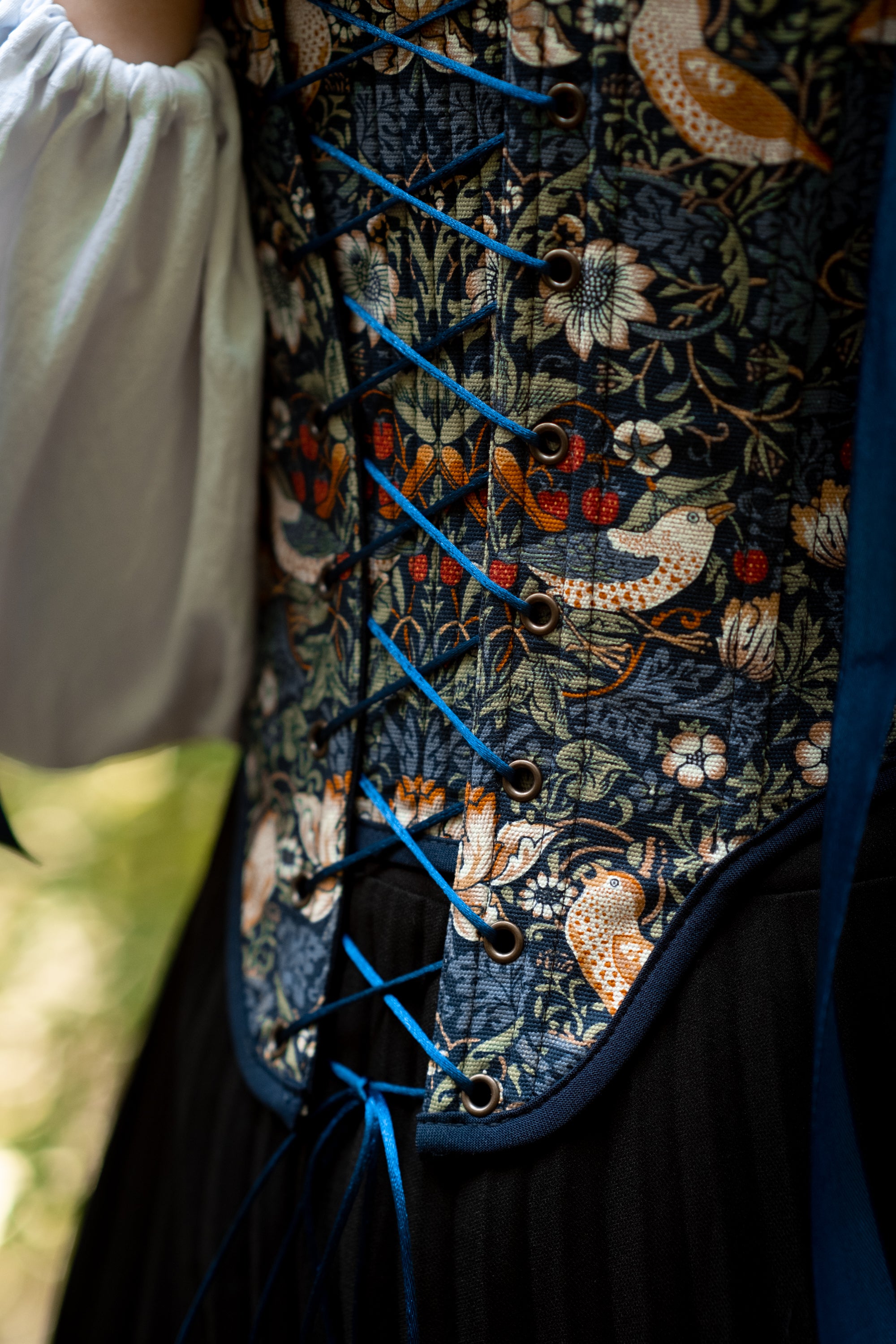Reversible William Morris Blue Corset