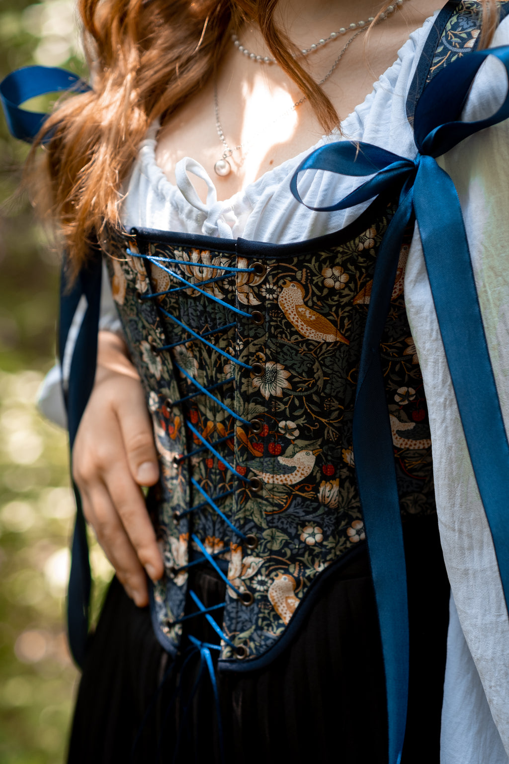 Reversible William Morris Blue Corset
