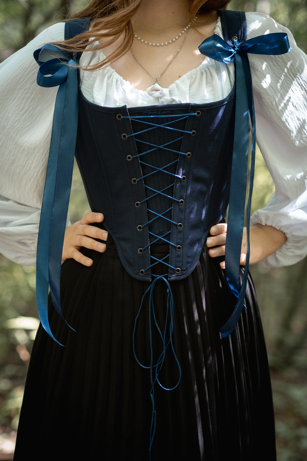 Reversible William Morris Blue Corset