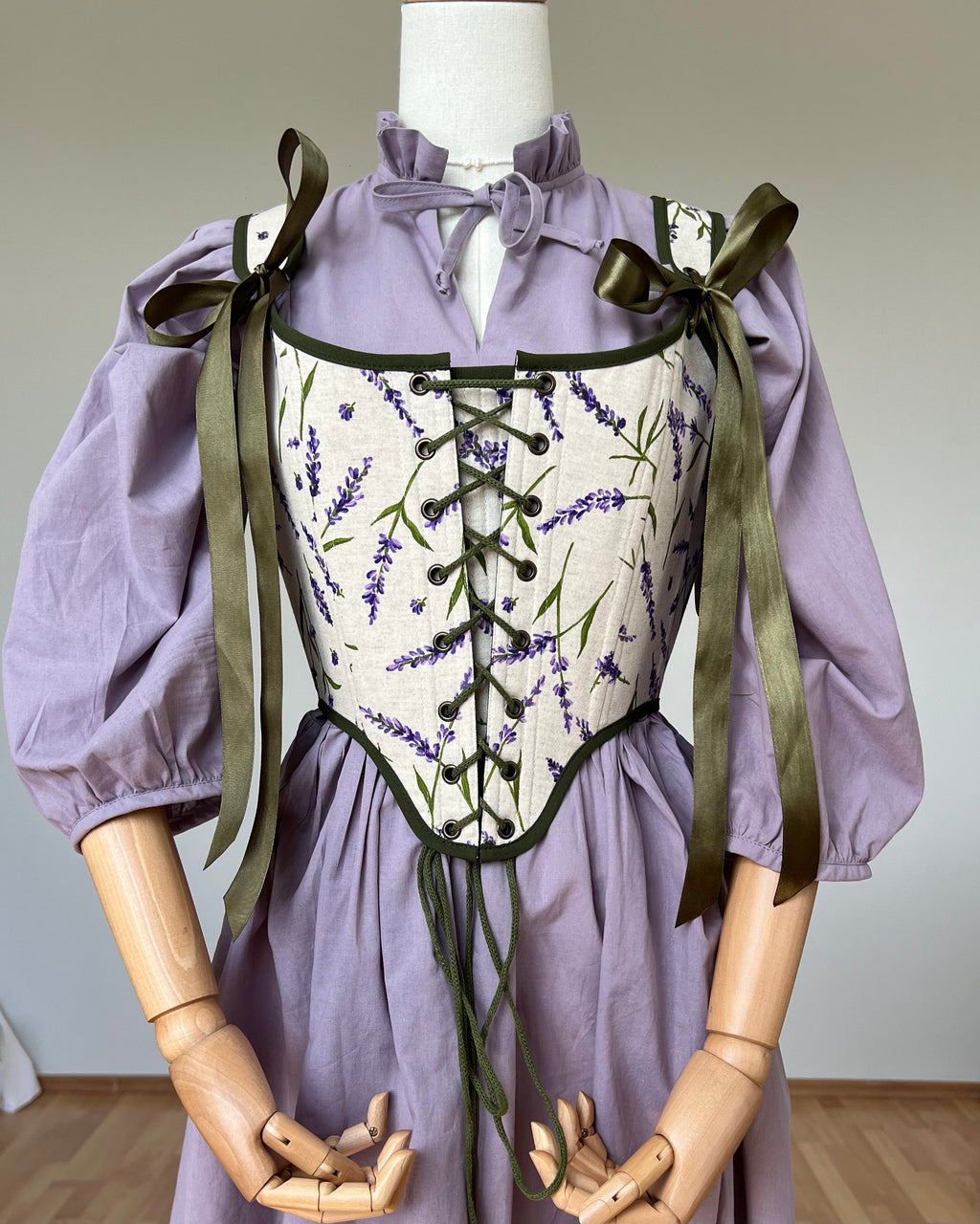 Reversible Green Lavender Corset