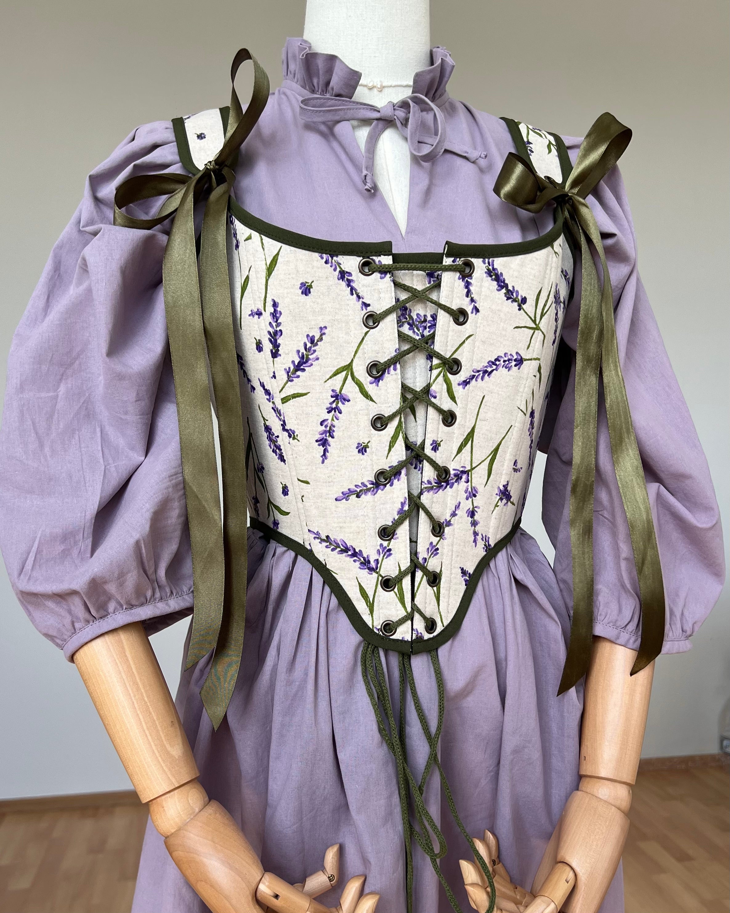 Reversible Green Lavender Corset
