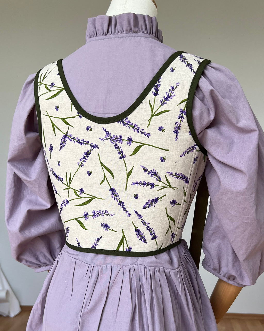 Reversible Green Lavender Corset