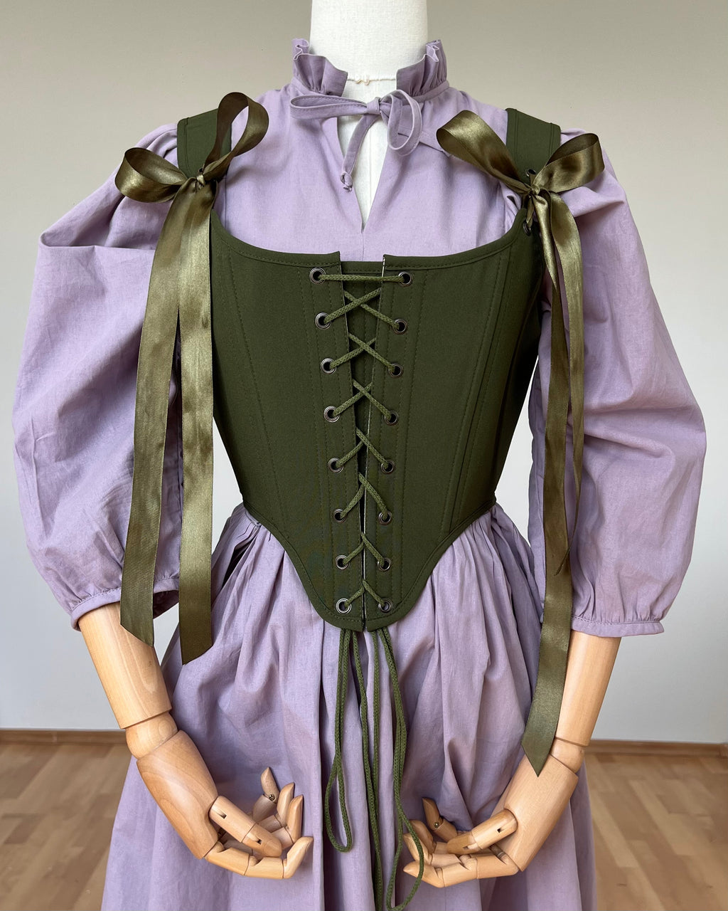Reversible Green Lavender Corset