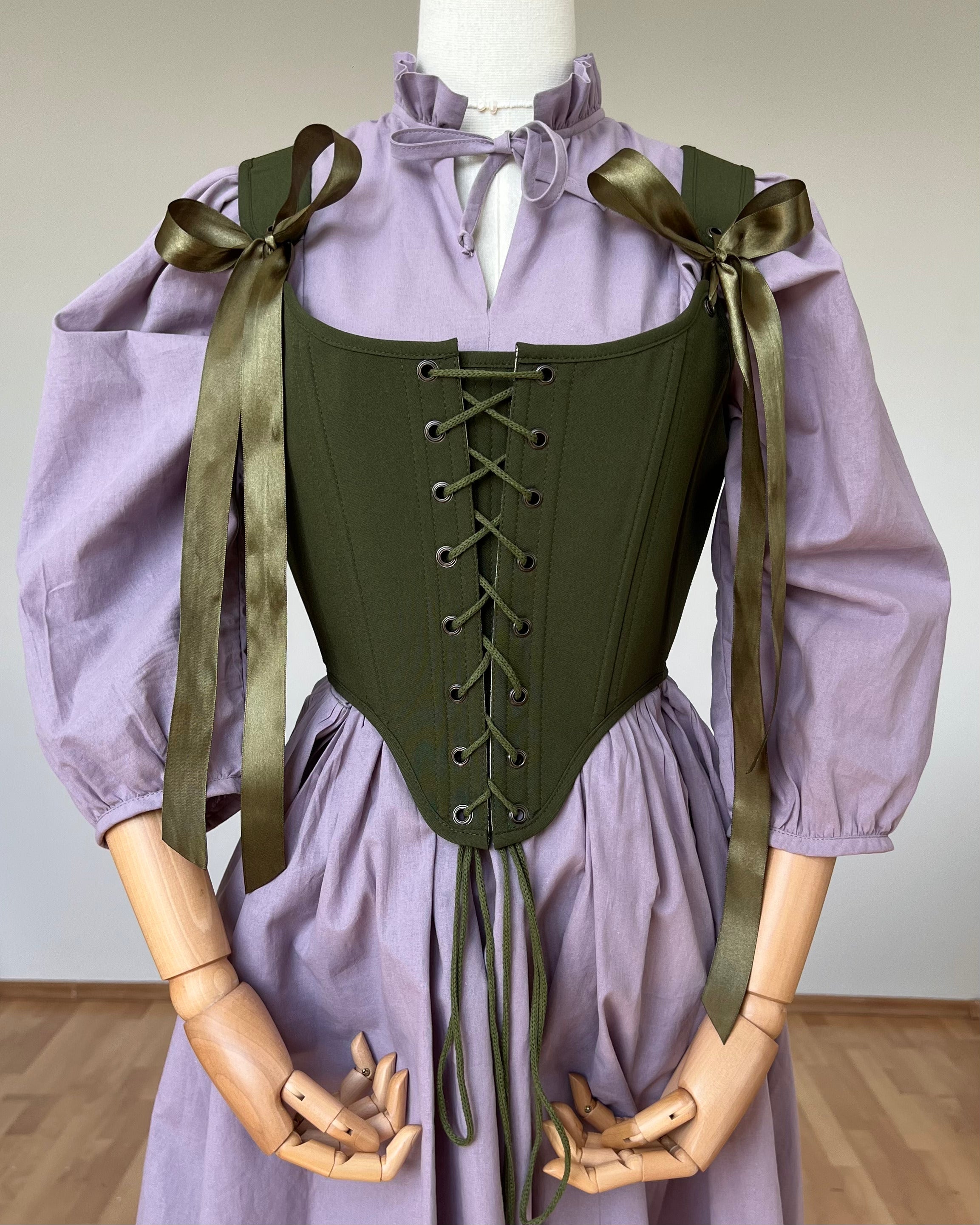 Reversible Green Lavender Corset
