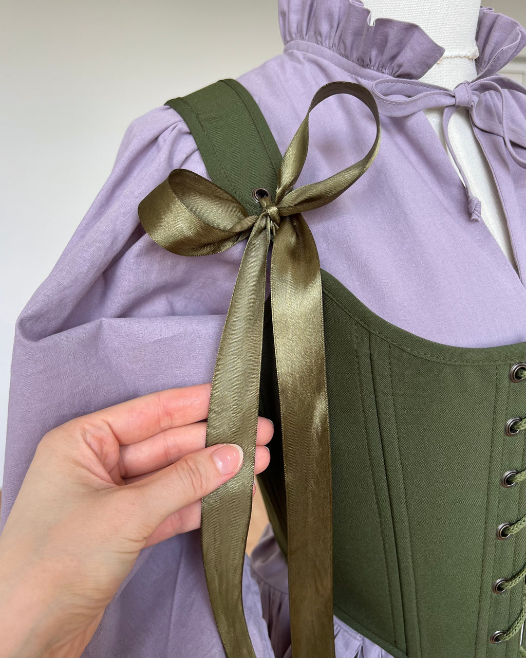 Reversible Green Lavender Corset