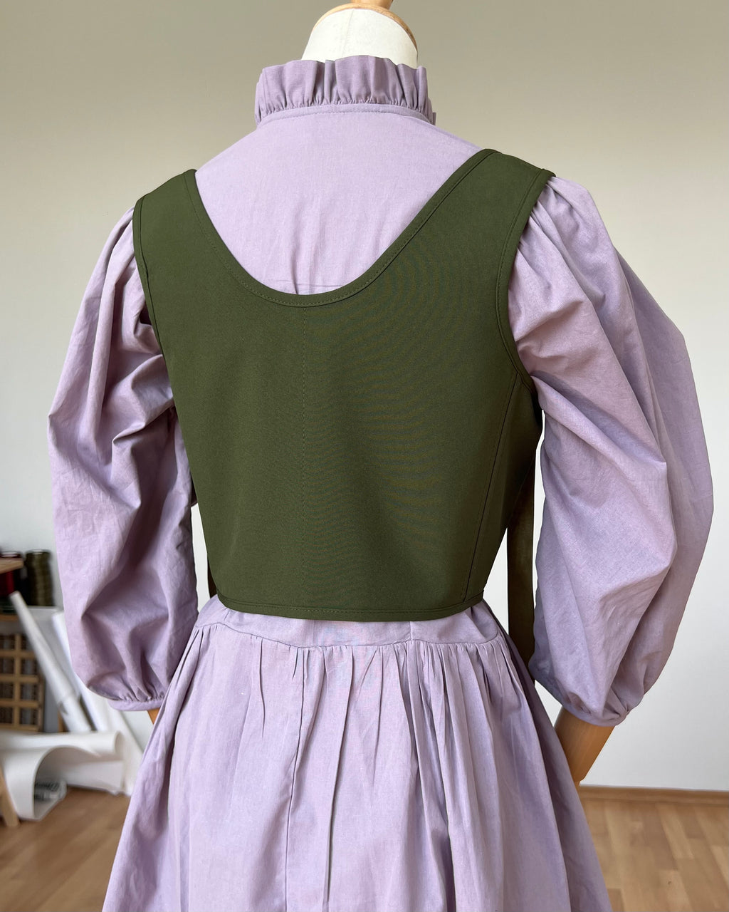 Reversible Green Lavender Corset