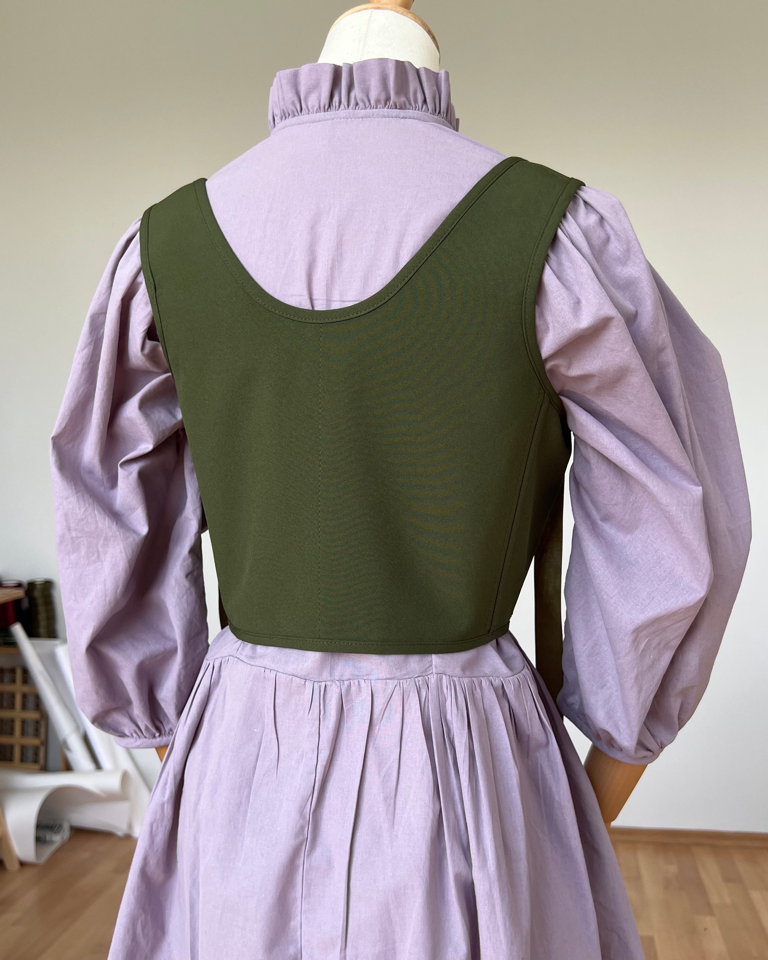 Reversible Green Lavender Corset