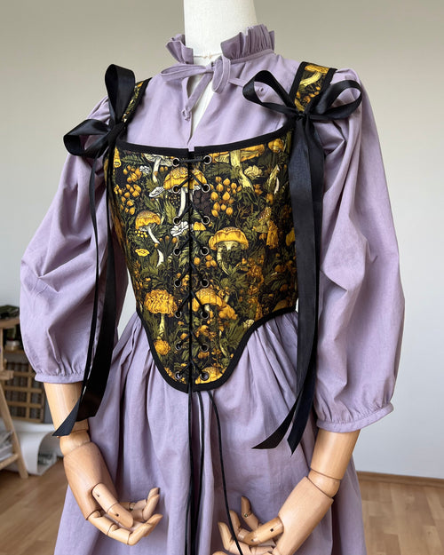 Reversible Black Mushroom Corset