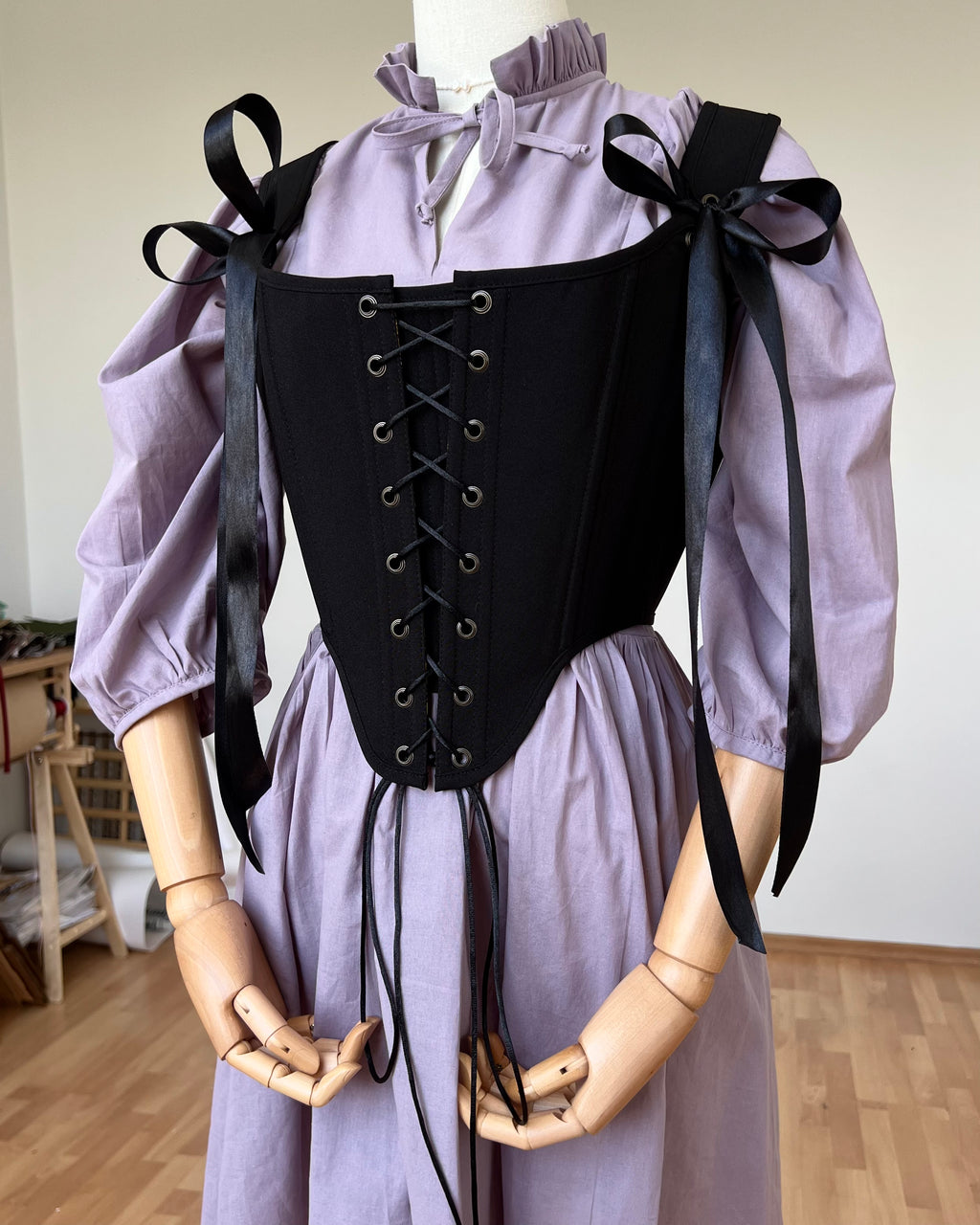 Reversible Black Mushroom Corset