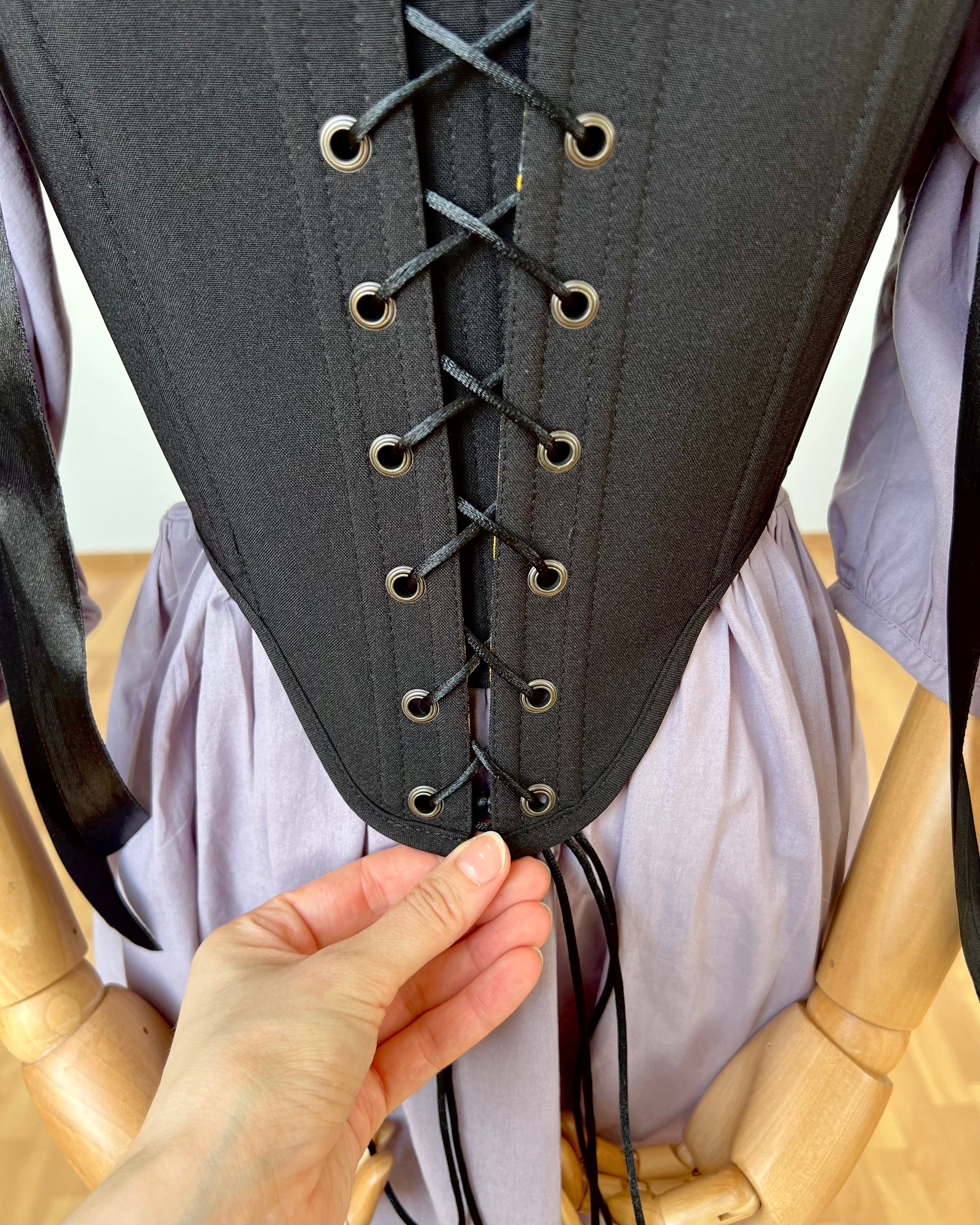 Reversible Black Mushroom Corset