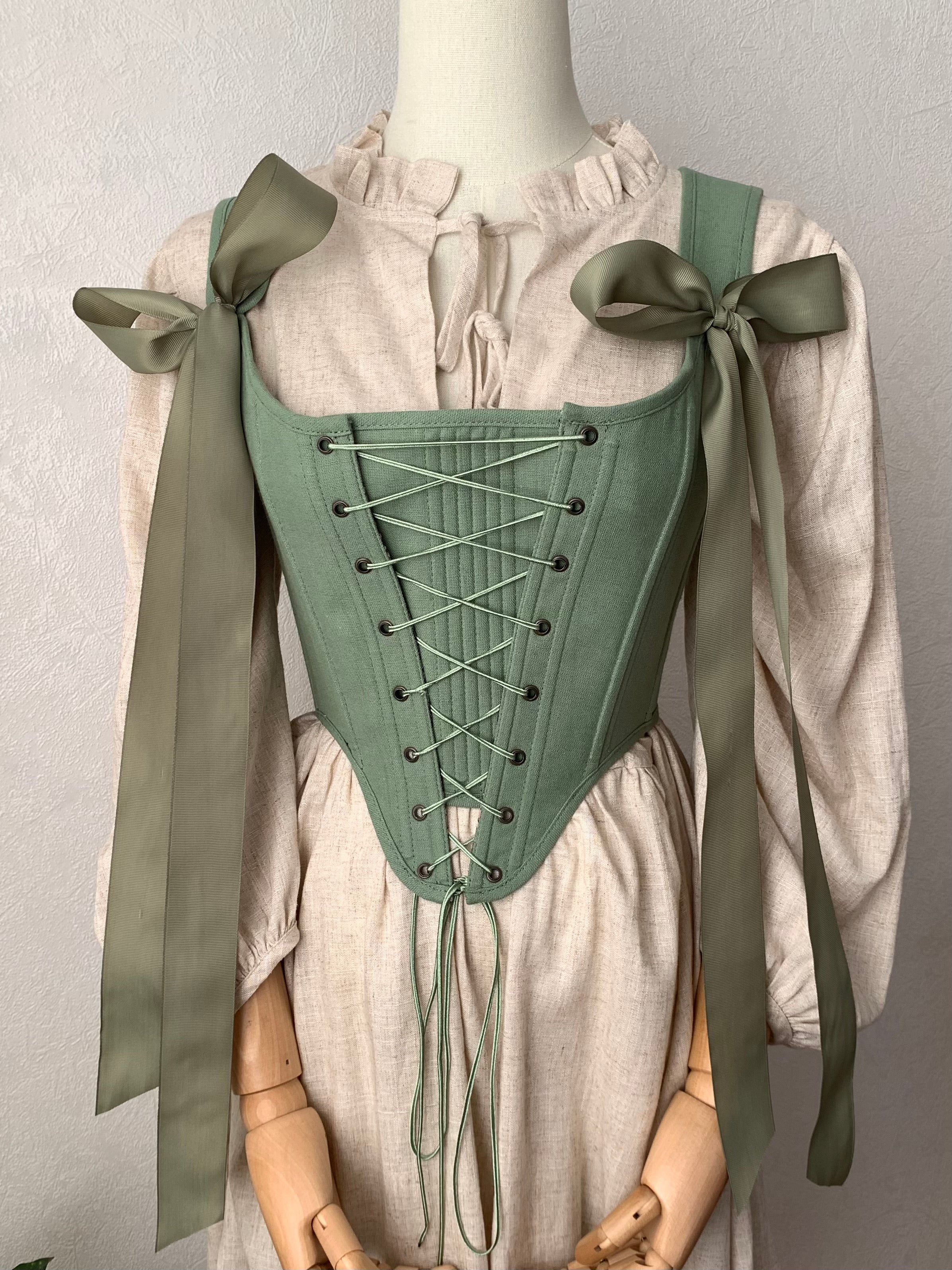 Reversible William Morris Mint Corset