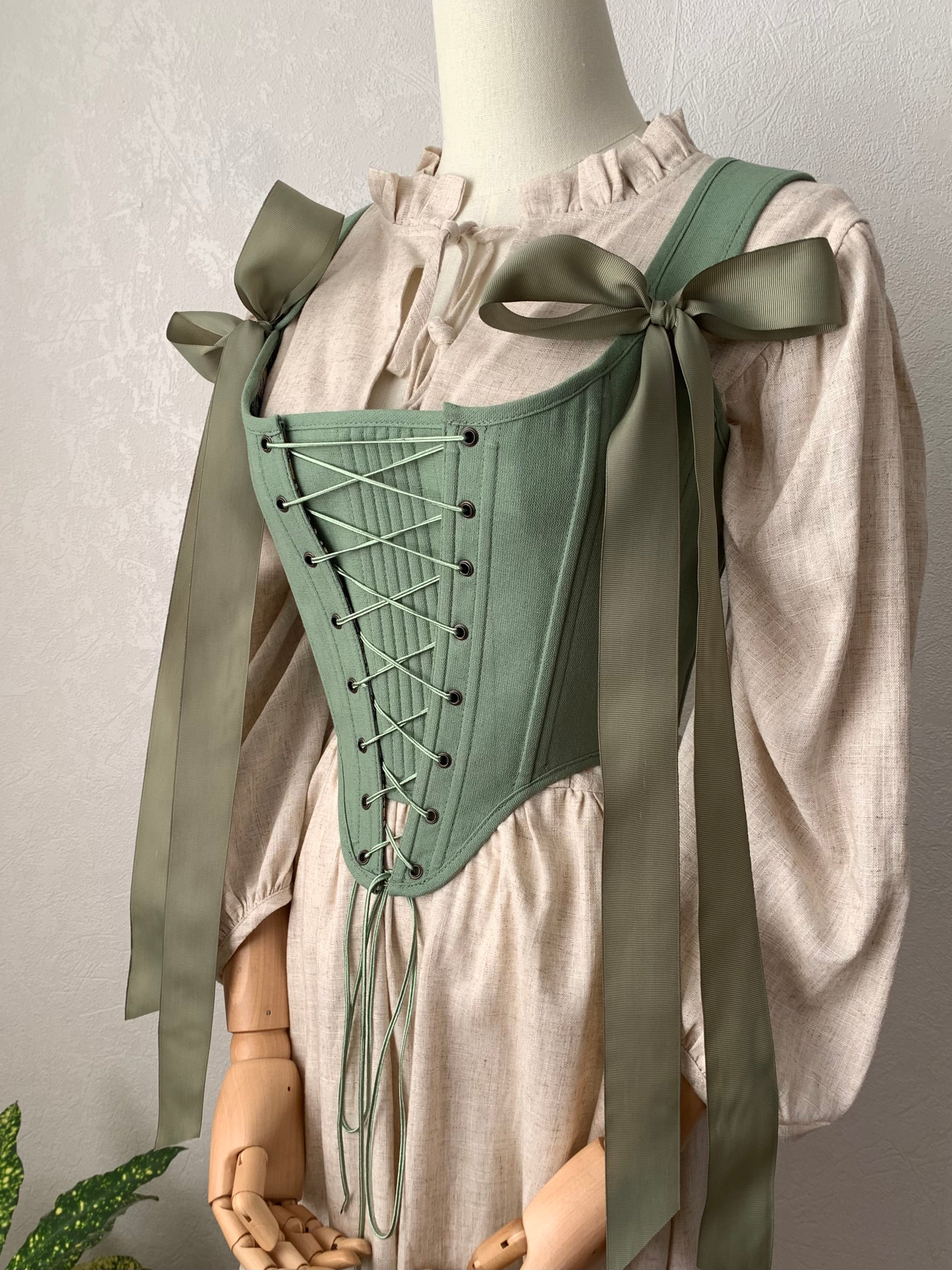 Reversible William Morris Mint Corset