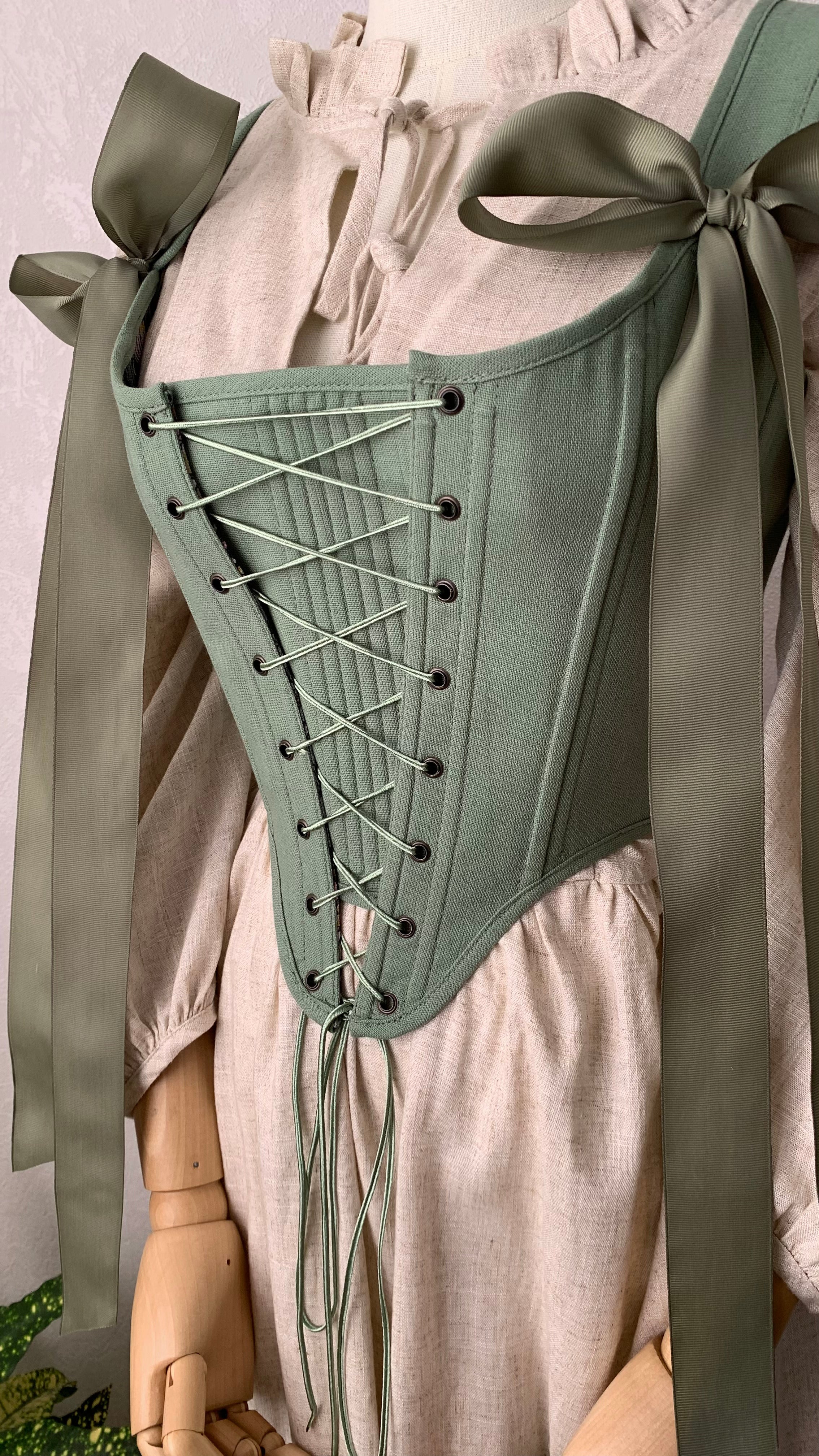 Reversible William Morris Mint Corset