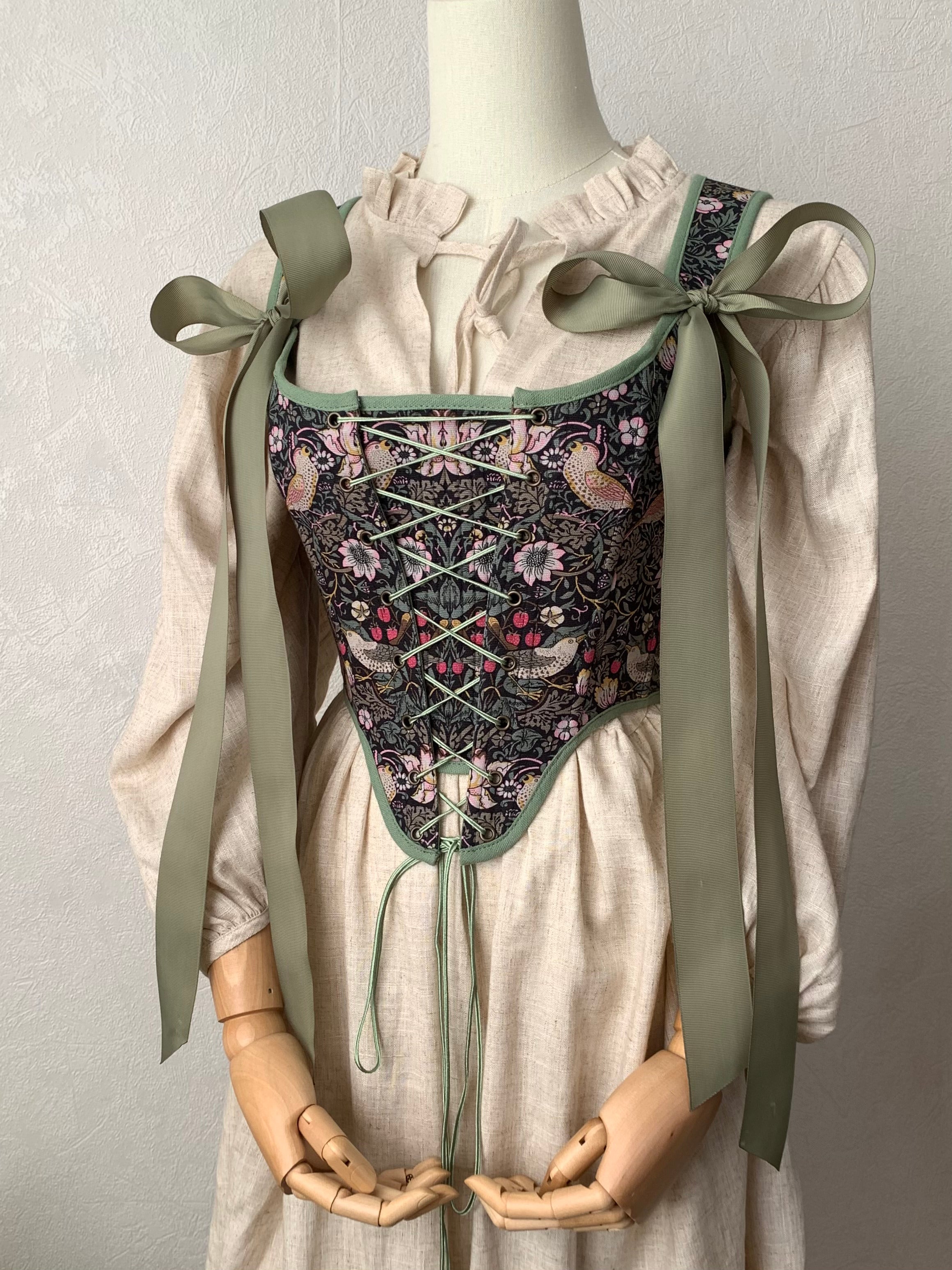 Reversible William Morris Mint Corset