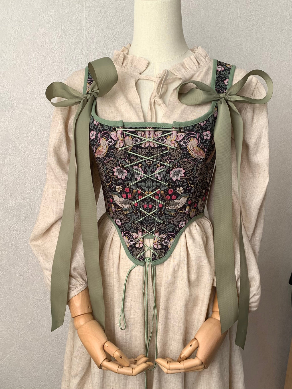 Reversible William Morris Mint Corset