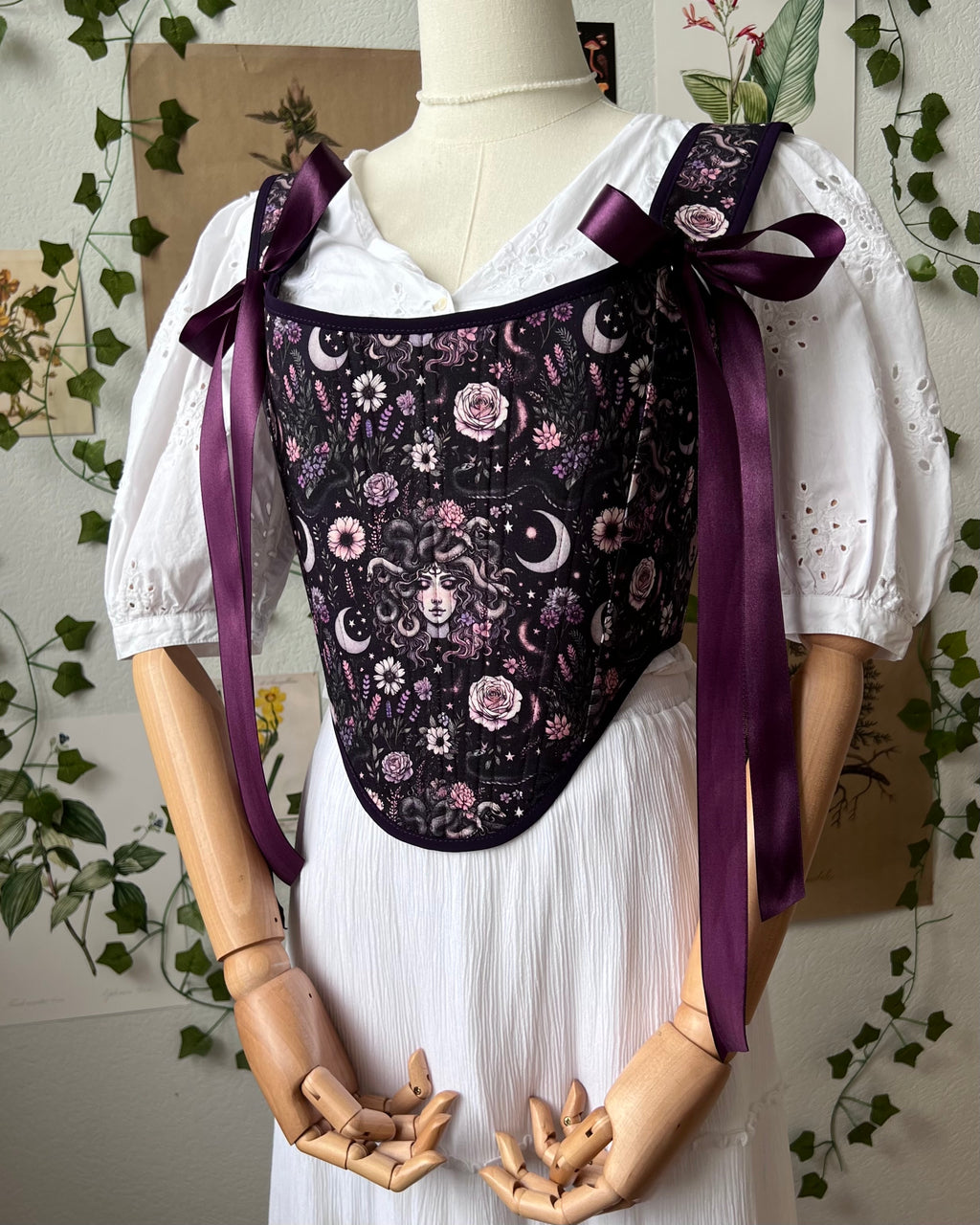 Reversible Purple Velvet Corset