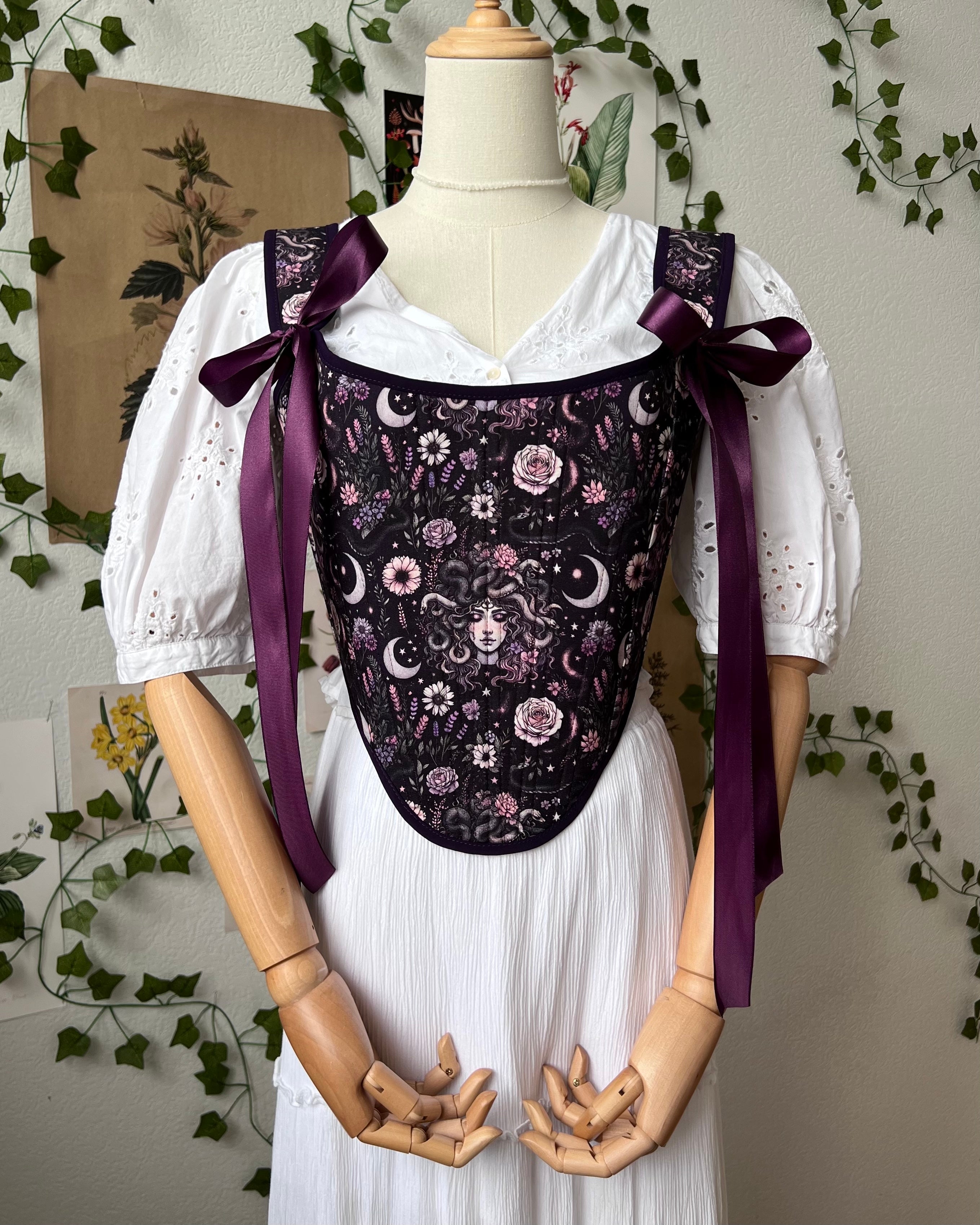 Reversible Purple Velvet Corset