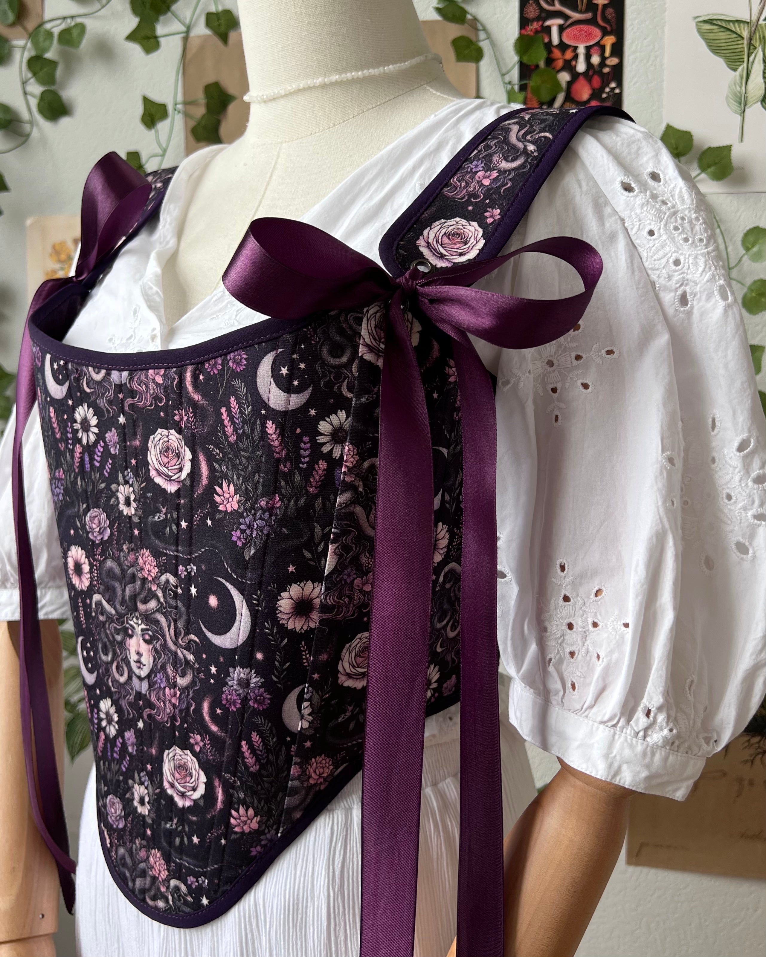 Reversible Purple Velvet Corset