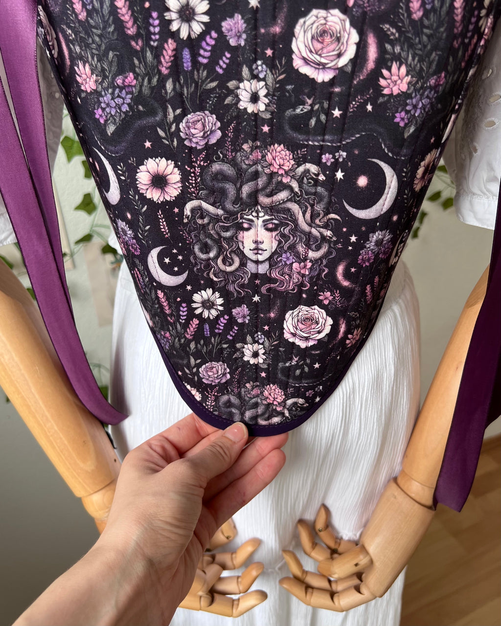 Reversible Purple Velvet Corset