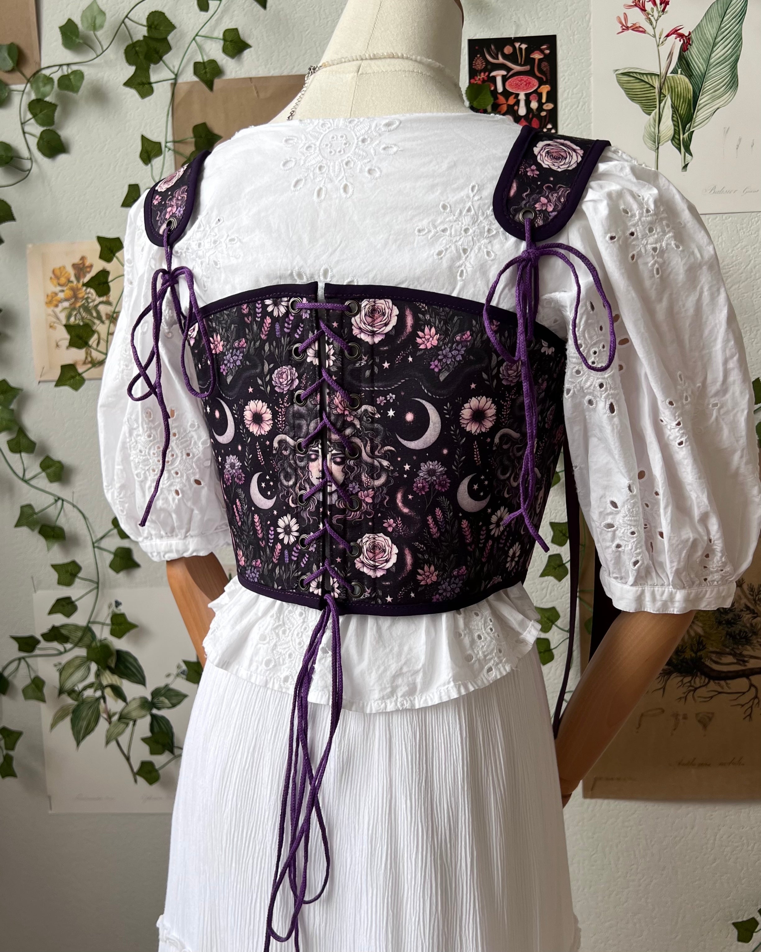 Reversible Purple Velvet Corset