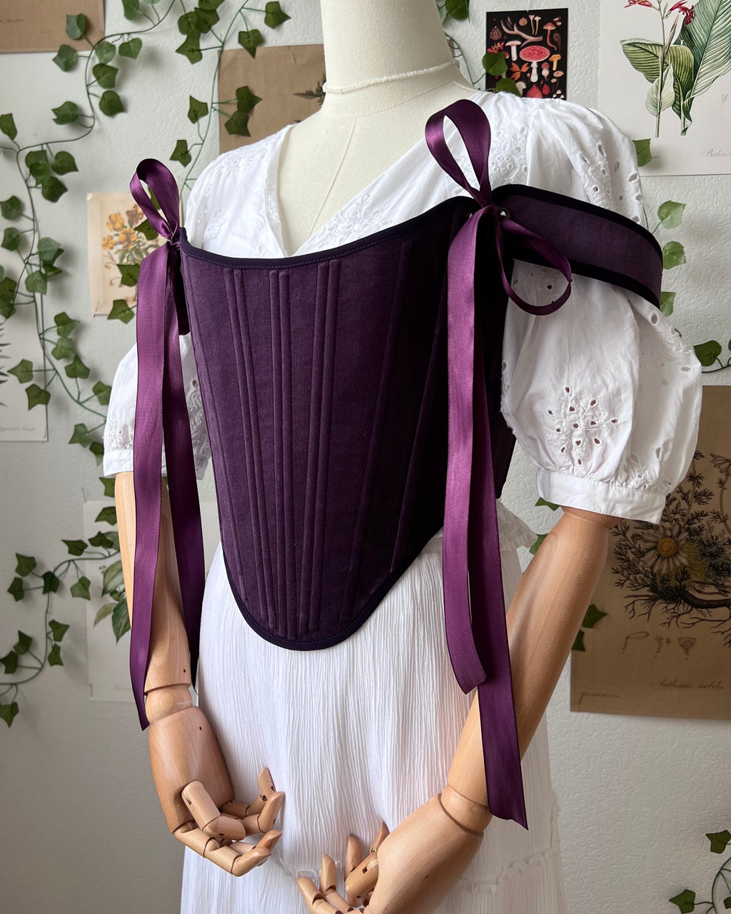Reversible Purple Velvet Corset