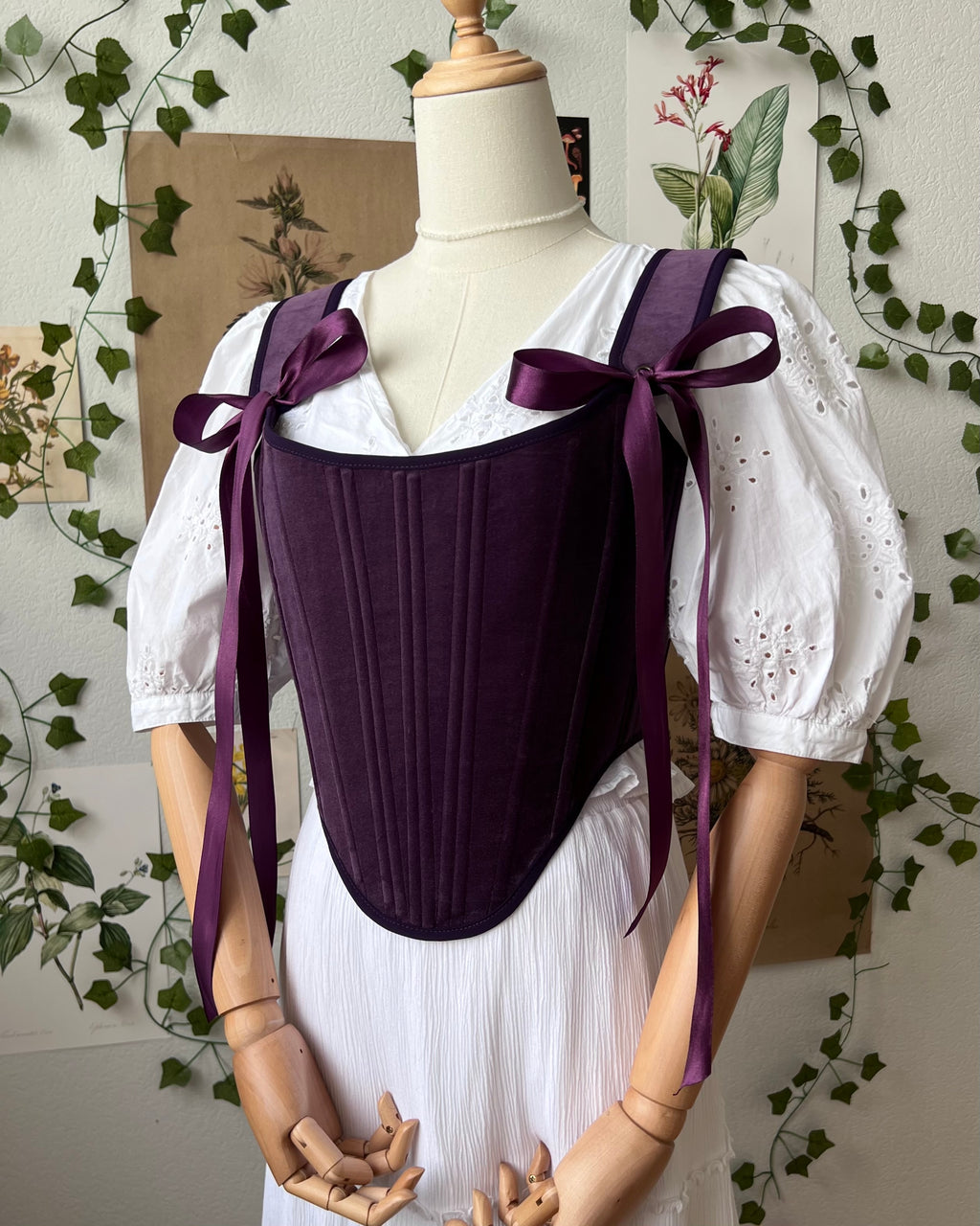 Reversible Purple Velvet Corset