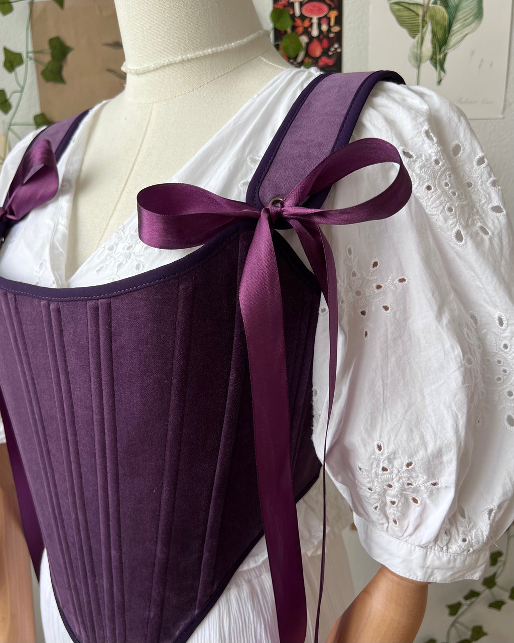 Reversible Purple Velvet Corset