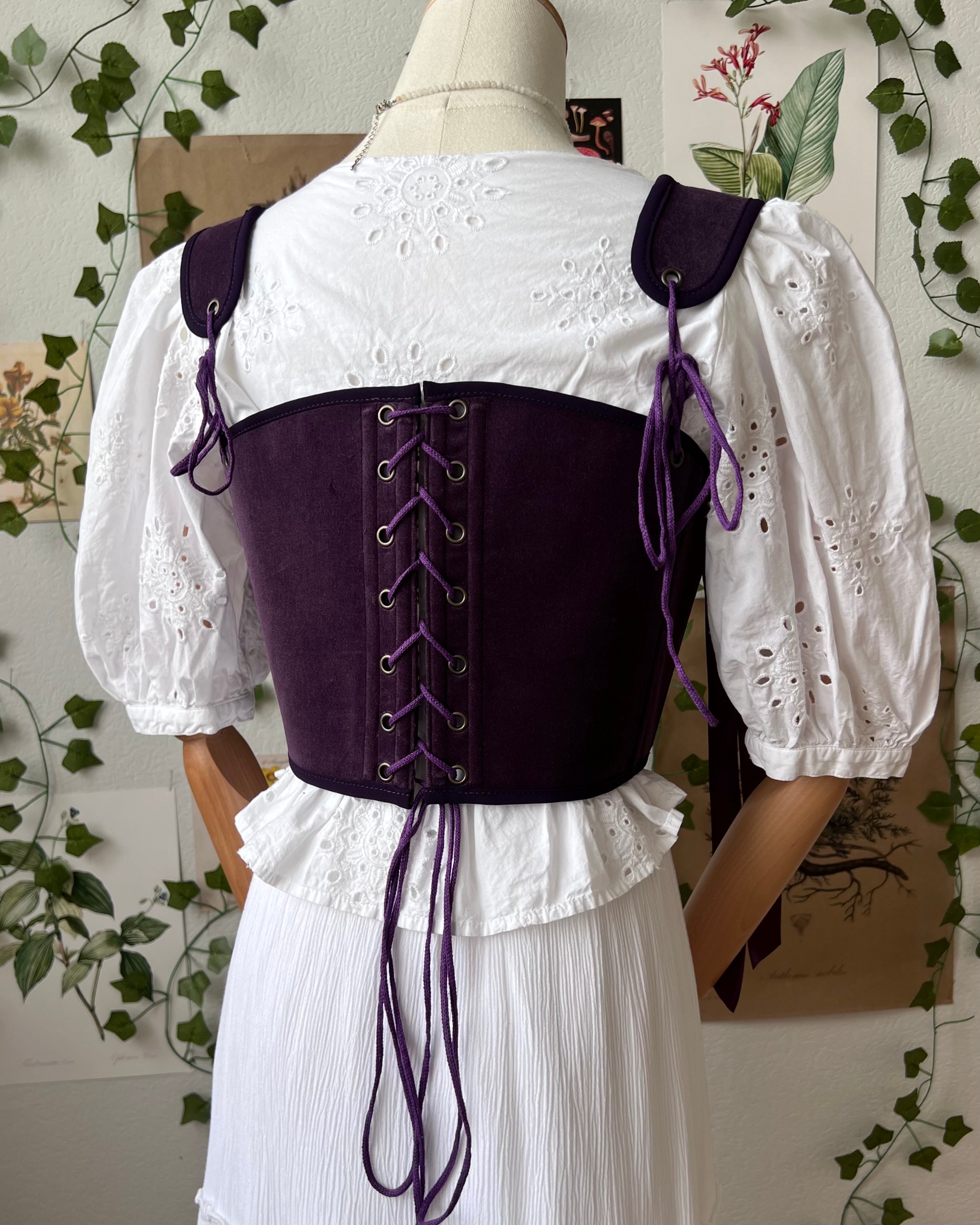 Reversible Purple Velvet Corset