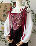 Reversible Red William Morris Corset | Ready-to-Ship