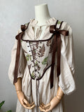 Reversible Brown Fern Corset