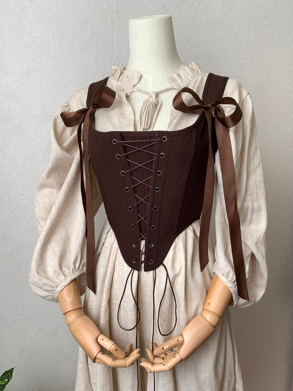 Reversible Brown Fern Corset