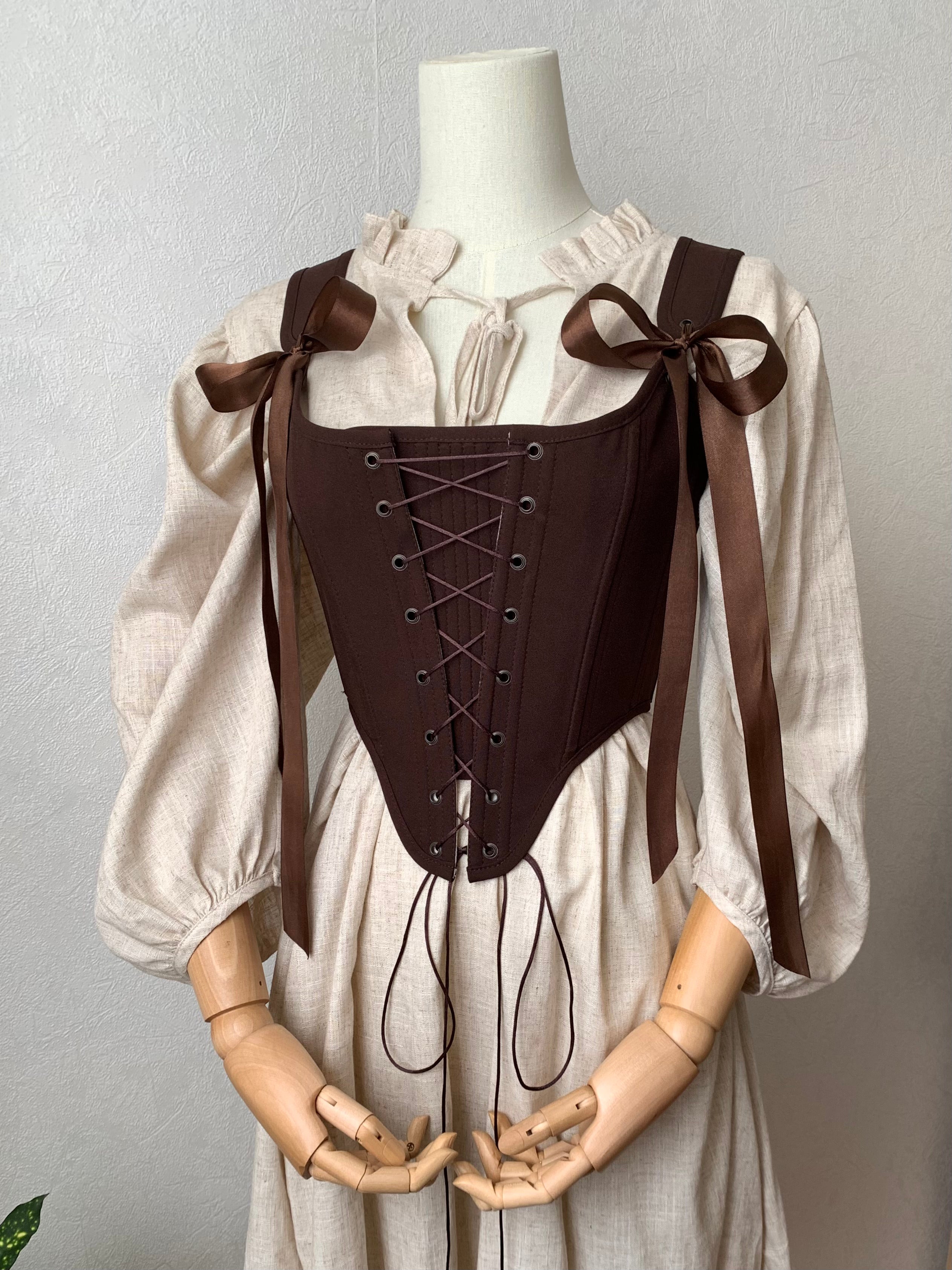 Reversible Brown Fern Corset