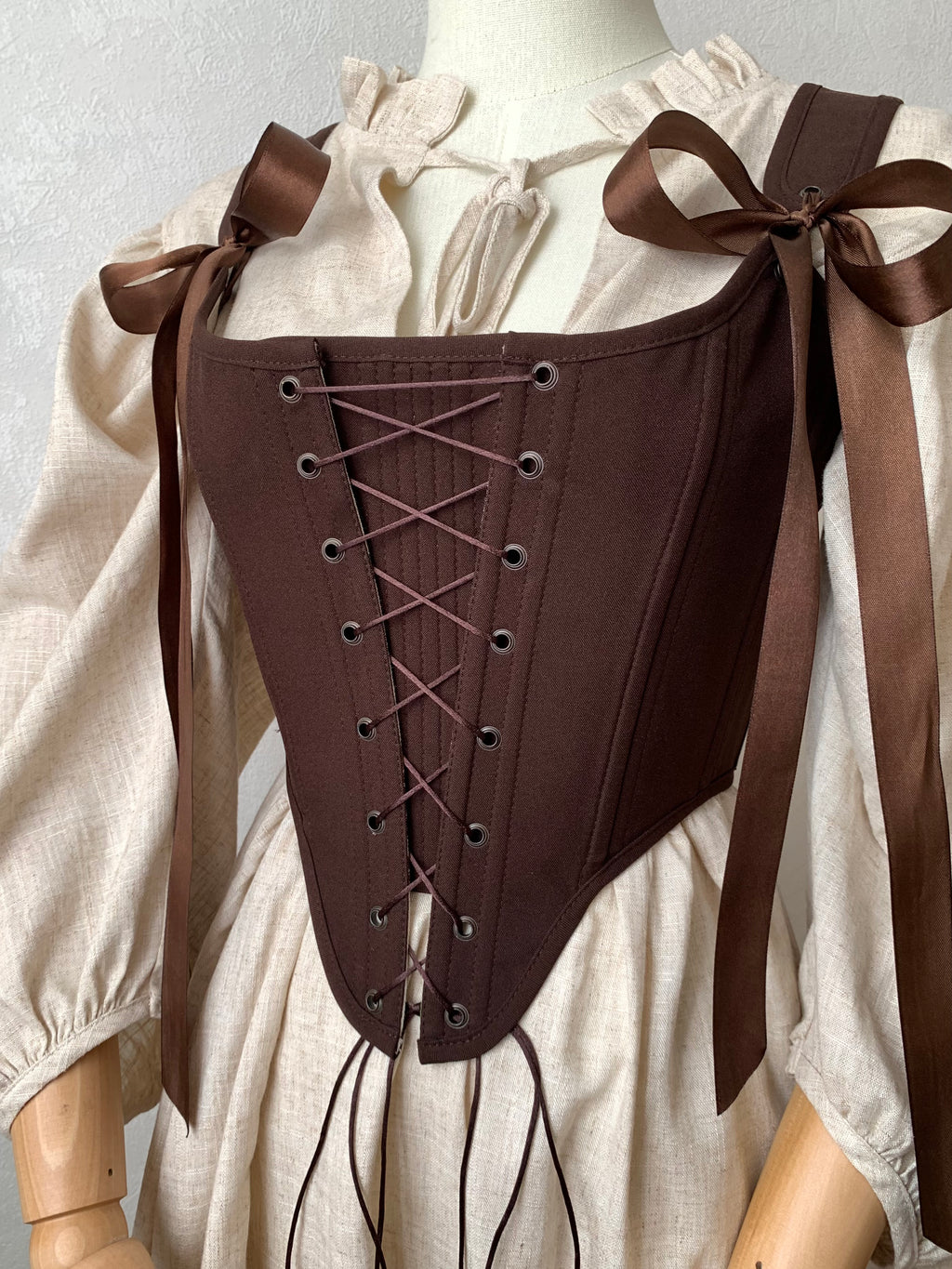 Reversible Brown Fern Corset