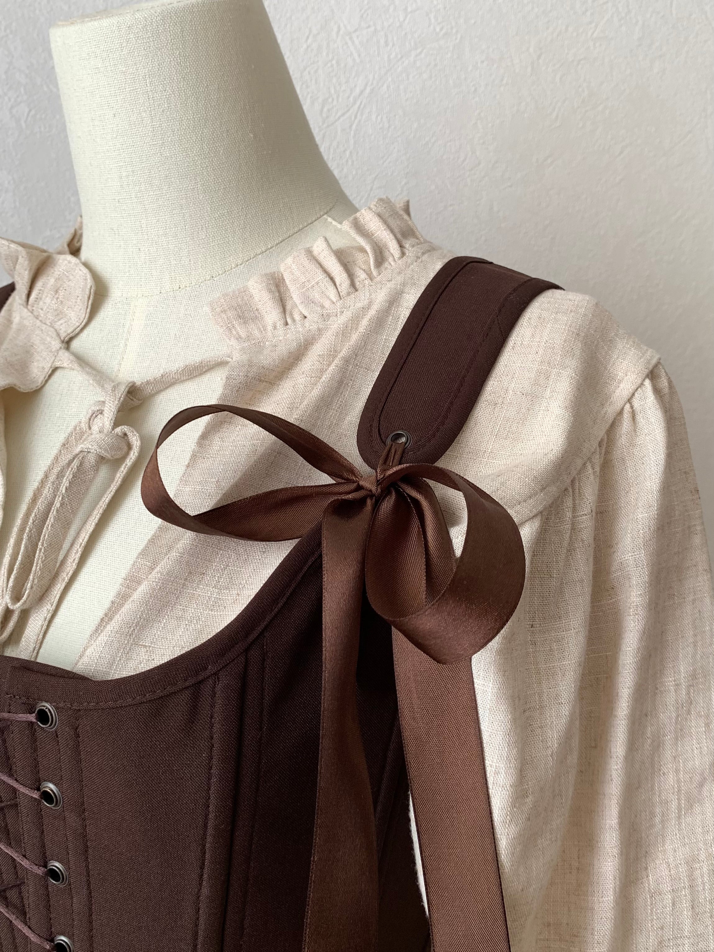 Reversible Brown Fern Corset