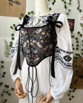 Reversible Black William Morris Corset | Ready-to-Ship