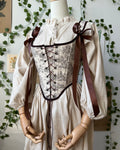 Reversible Brown Toile de Jouy Corset