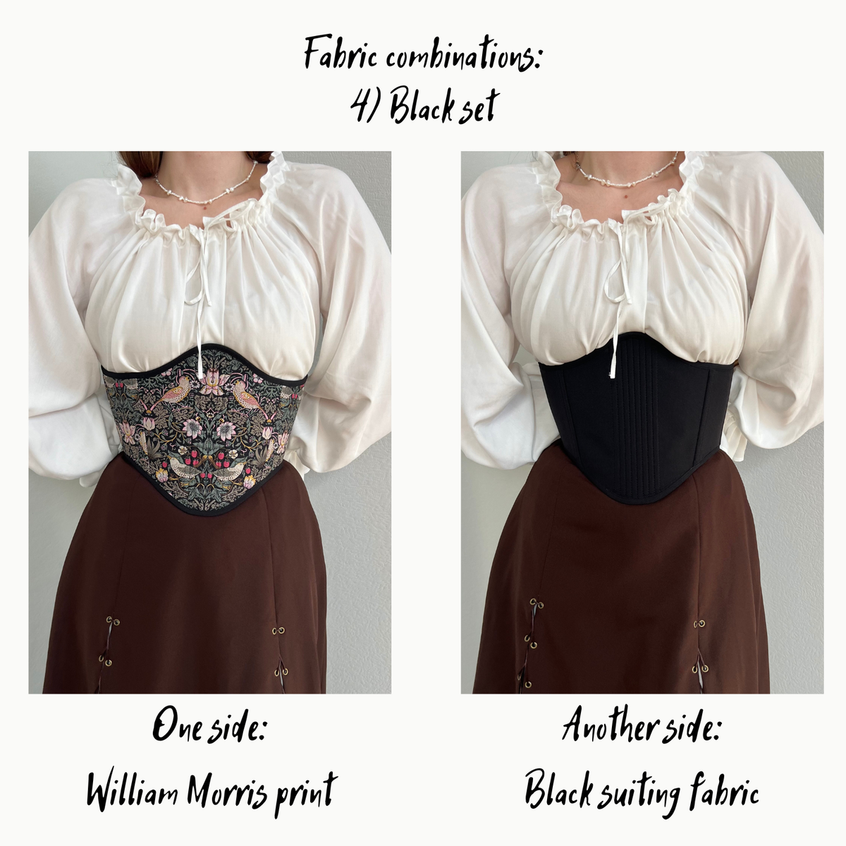 Reversible Underbust William Morris Corset