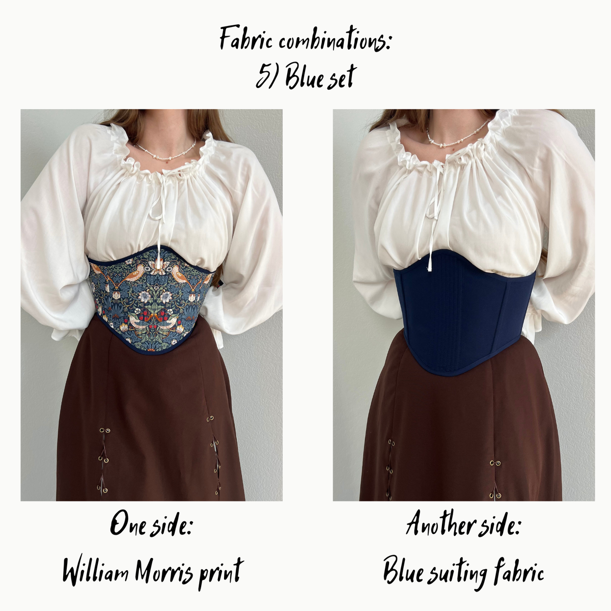 Reversible Underbust William Morris Corset