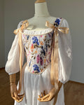 Reversible Floral Beige Corset
