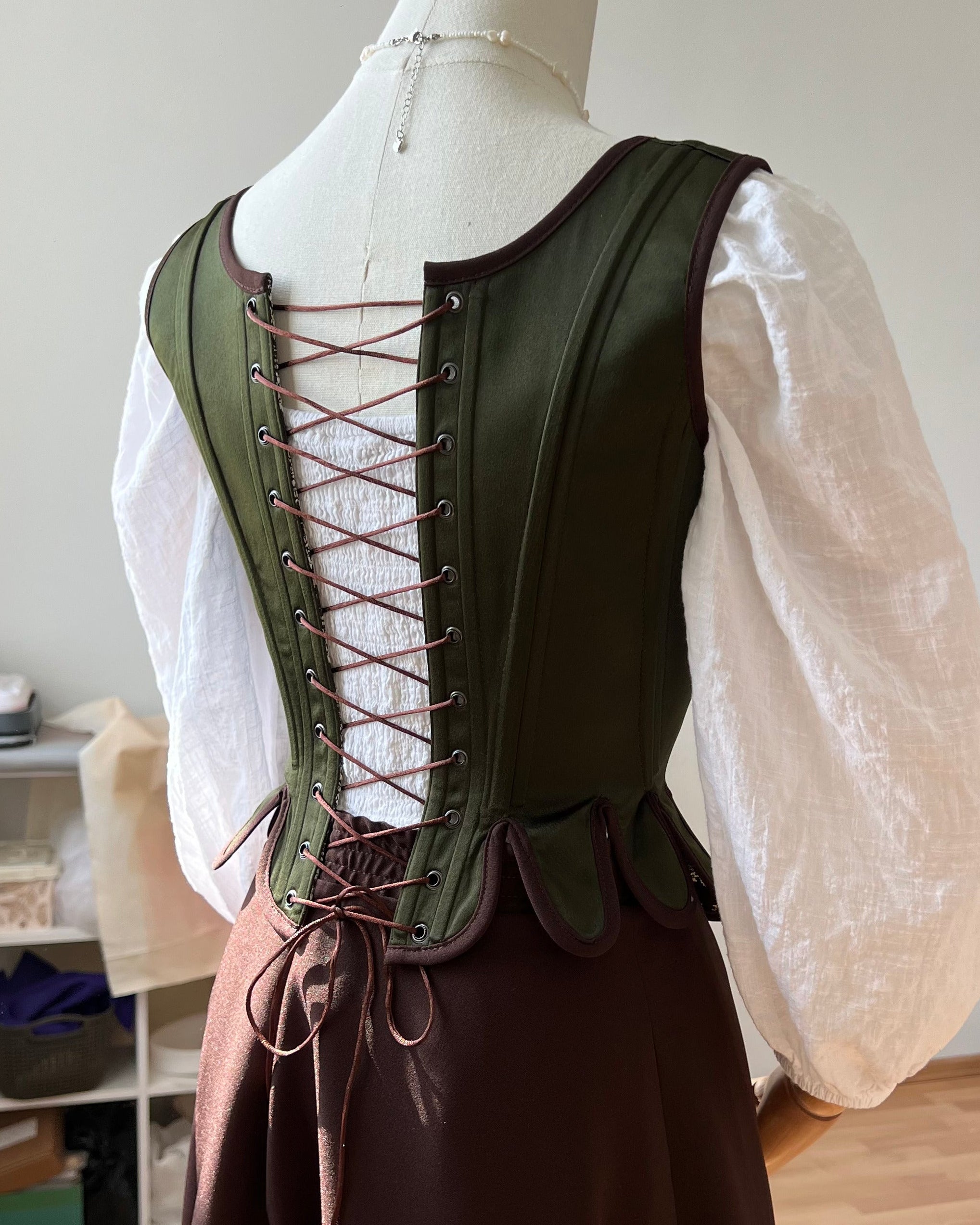 Reversible 18th-century Brocade Stays