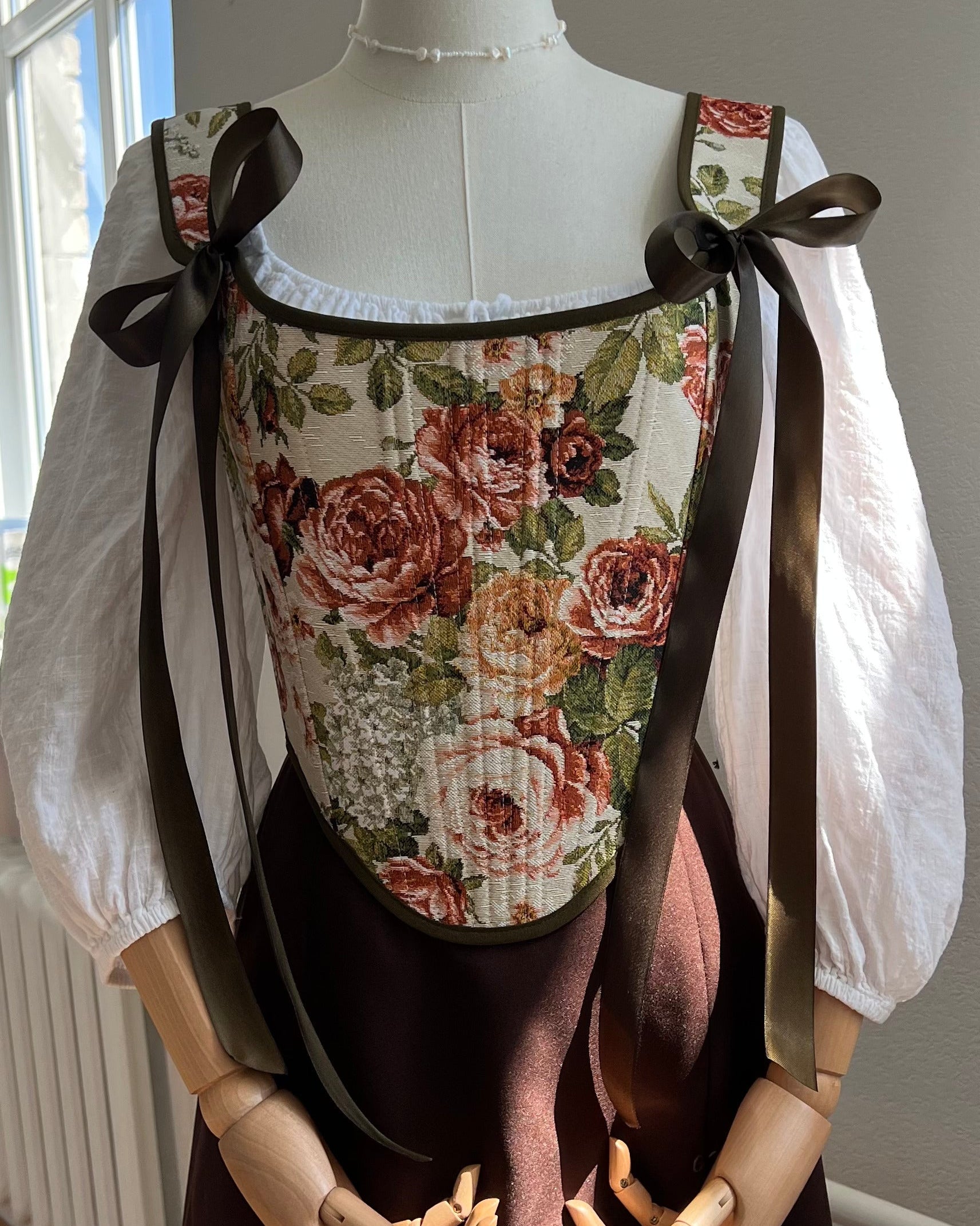 Reversible Rose Tapestry Corset