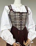 Reversible Brown Plaid Corset