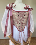 Reversible Pink Toile de Jouy Corset