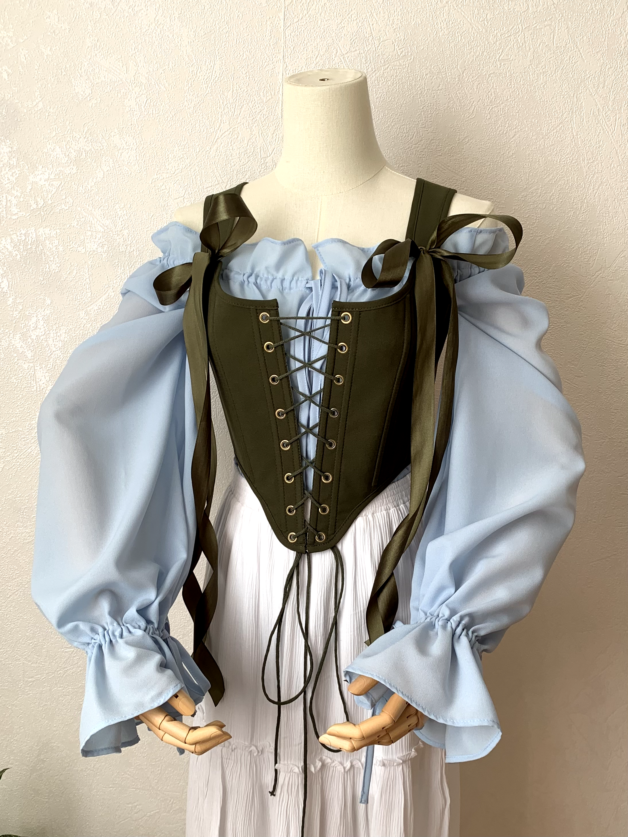 Reversible Green Fern Corset