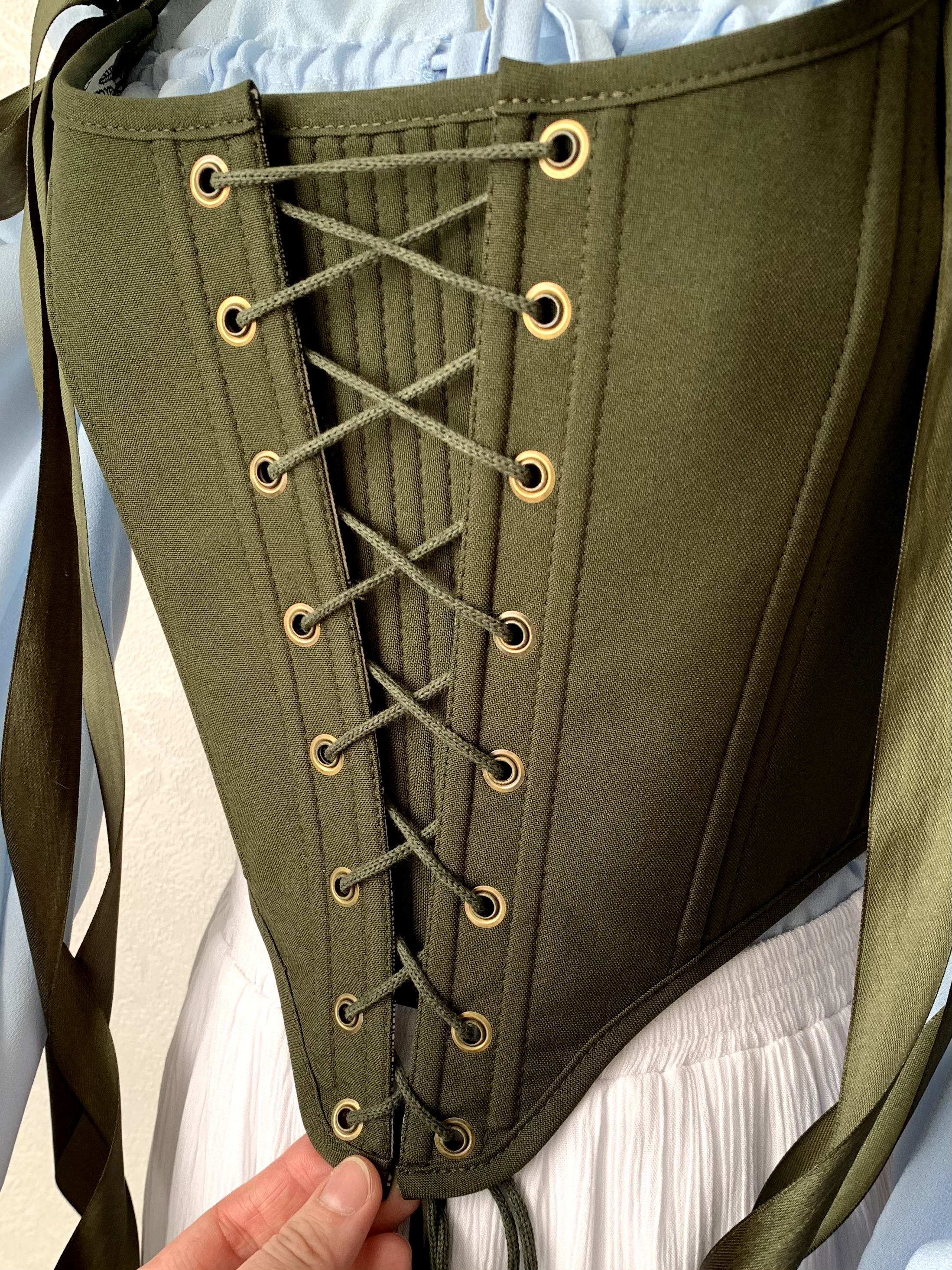Reversible Green Fern Corset